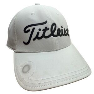 Titleist Golf Hat White Adjustable Preowned Sport Cap Sun Protection See Pics